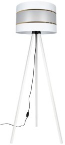 CORAL Állólámpa 1xE27/60W/230V fehér/arany