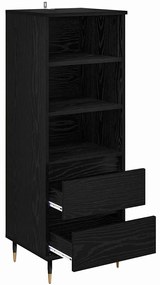 Magasfiú fiókkal Fekete tölgy 40 x 36 x 110 cm Faanyag