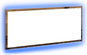 vidaXL Tükör LED -es lámpákkal Öreg fa 90 x 8,5 x 37 cm Faanyag