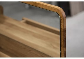 Tölgyfa fésülködőasztal tükörrel 110x45 cm Retro - The Beds