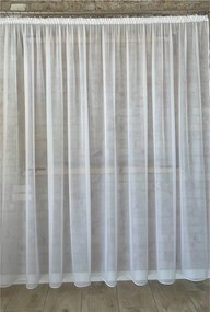 Függöny sima, fehér fátyol méteráru