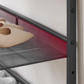 Cipősszekrény TAYLOR ARTISAN fekete szerkezettel, 4 polc