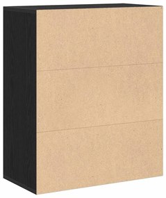 könyvszekrény fekete 60x30x71,5 cm szerelt fa