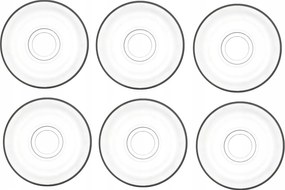 Lav Ajda 6 db-os Üveg Csészealj Kávéscsésze Alátét 11 cm