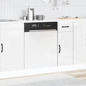 mosogatógép panel Kalmar magasfényű fehér 60x1,5x67 cm gépi fa