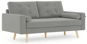 MANDI VELVET szürke 3 személyes kanapé