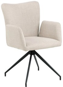 Bézs kárpitozott karfás étkezőfotel szett 2 db-os Laura – Actona