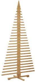 Fából készült Karácsonyfa állvánnyal Barna 210 cm Tömör fenyőfa