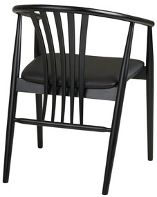 Agustin étkezőszék, bükkfa PU üléssel, fekete