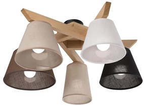 Brilagi Brilagi - Felületre szerelhető csillár ANTHONY 5xE14/40W/230V tölgy BG1470