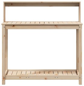 tömör fenyőfa ültetőasztal polccal 108 x 50 x 109,5 cm