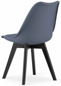 Sötétszürke BALI MARK szék fekete lábakkal