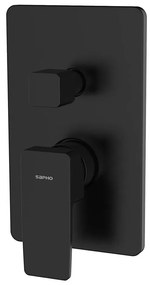 Sapho - TURSI falba süllyeszthető zuhanycsaptelep, matt fekete