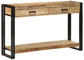 Konzolasztal 120x33x75 cm Tömör rusztikus mangófából