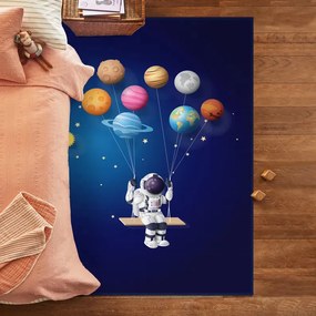 Űrhajós mintás gyerekszőnyeg 130x180 cm