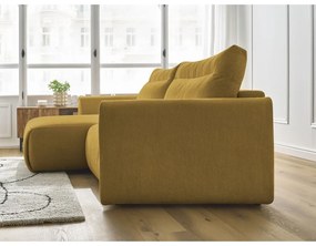 Okkersárga sarokkanapé Aden – Bobochic Paris