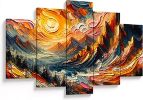 Kép - Hegyek, melyeket napfény ölel (150x105 cm)