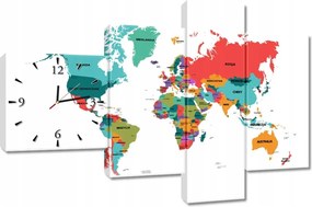 Faliórák 100x70 Világtérkép