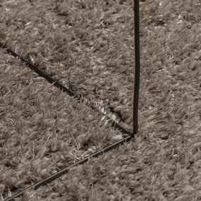 ISTAN szürke hosszú szálú fényes szőnyeg Ø 80 cm