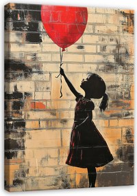Vászonkép Absztrakt Banksy Lány A Hálószoba Nappaliba 40x30