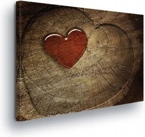 Vászonkép 100x75 Szív fa szerelem természet meleg szimbólum textúra öko