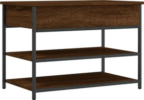 vidaXL barna tölgy színű szerelt fa cipőtároló pad 70x42,5x50 cm