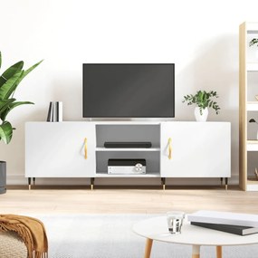 fehér szerelt fa TV-szekrény 150 x 30 x 50 cm