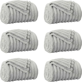 vidaXL Takarók 6 pcs Szürke 150 x 130 cm Gyapjú