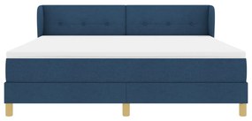 Boxspring Ágy Matrac nélkül - Kék, 180x200 cm, Szövet
