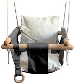 2Kids Toys - Gyerek textil hinta szürke/fehér színben 2D79650