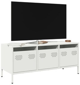fehér hidegen hengerelt acél TV-szekrény 101,5 x 39 x 43,5 cm