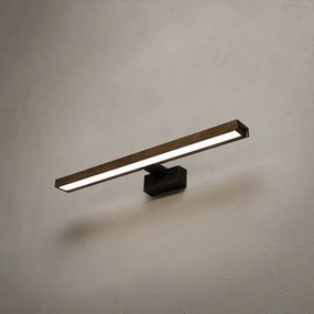 Brilagi - LED fürdőszobai tükör 3 az 1-ben WOODY MIRROR LED/12W/230V IP44 fekete/tölgy/dió