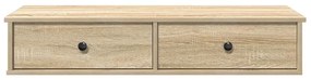 sonoma tölgy szerelt fa falipolc fiókokkal 100 x 37,5 x 19 cm