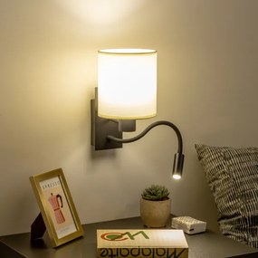 Brilagi - LED Fali lámpa NUBILA 1xE27/25W/230V + LED/3W fekete/krémes