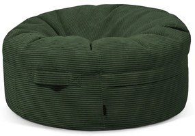 Zöld kordbársony babzsákfotel Roll 105 – SLOWDOWN