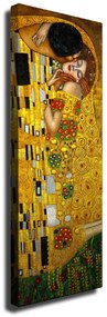 Vászon fali kép Gustav Klimt The Kiss másolat, 30 x 80 cm