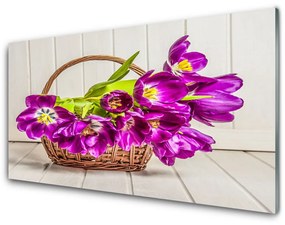 Akrilkép Virágok kosár 100x50 cm