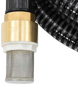 fekete PVC szívótömlő sárgaréz csatlakozókkal 1,1 25 m&quot;