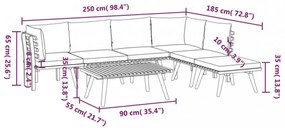 7 részes tömör akácfa kerti ülőgarnitúra párnákkal