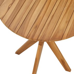 Kerti Bistroasztal Ø70x75 cm Tömör Tíkfa