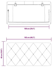 kék bársony fejtámla párna 100 cm