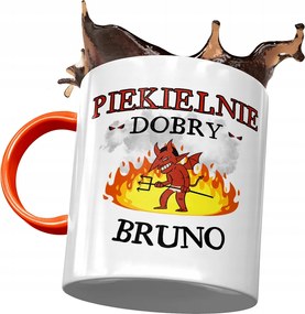 Narancssárga Bögre Bruno Férj Kolléga Ajándék Nyomtatott Fotóval