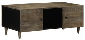 Világosszürke tömör mangófa dohányzóasztal 100x54x40 cm