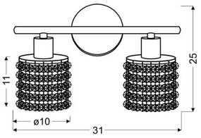 Fali lámpa ROYAL 2xG9/40W/230V