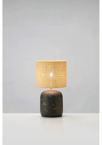 Fekete-natúr színű asztali lámpa juta búrával (magasság 32,5 cm) Montagna – Markslöjd