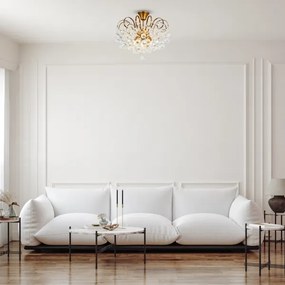 Brilagi - Felületre szerelhető csillár CRYSTAL 6xE14/60W/230V bronz