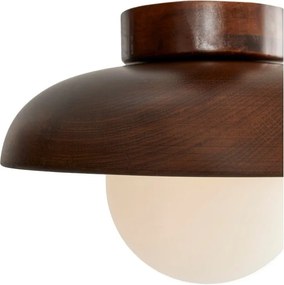 Barna mennyezeti lámpa üveg búrával ø 24 cm Elsa – Opviq lights