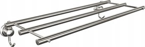 Törölközőtartó polc akasztókkal 069/CC (Króm)