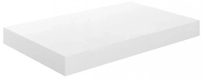 magasfényű fehér MDF lebegő fali polc 40 x 23 x 3,8 cm