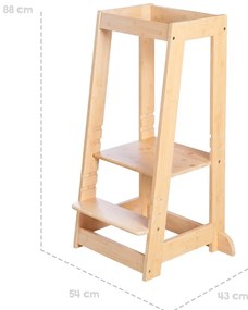 Natúr színű bambusz tanulótorony – Roba